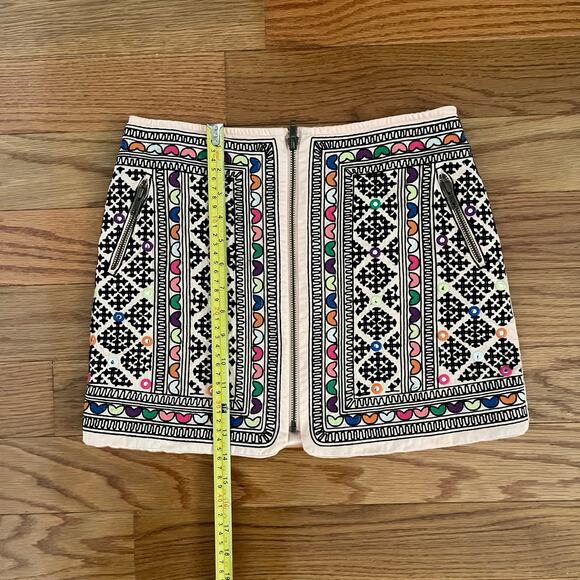 Majorelle Port Skirt Womens XS Multicolor Embroidery Boho Festival Maximalist - Picture 7 of 9